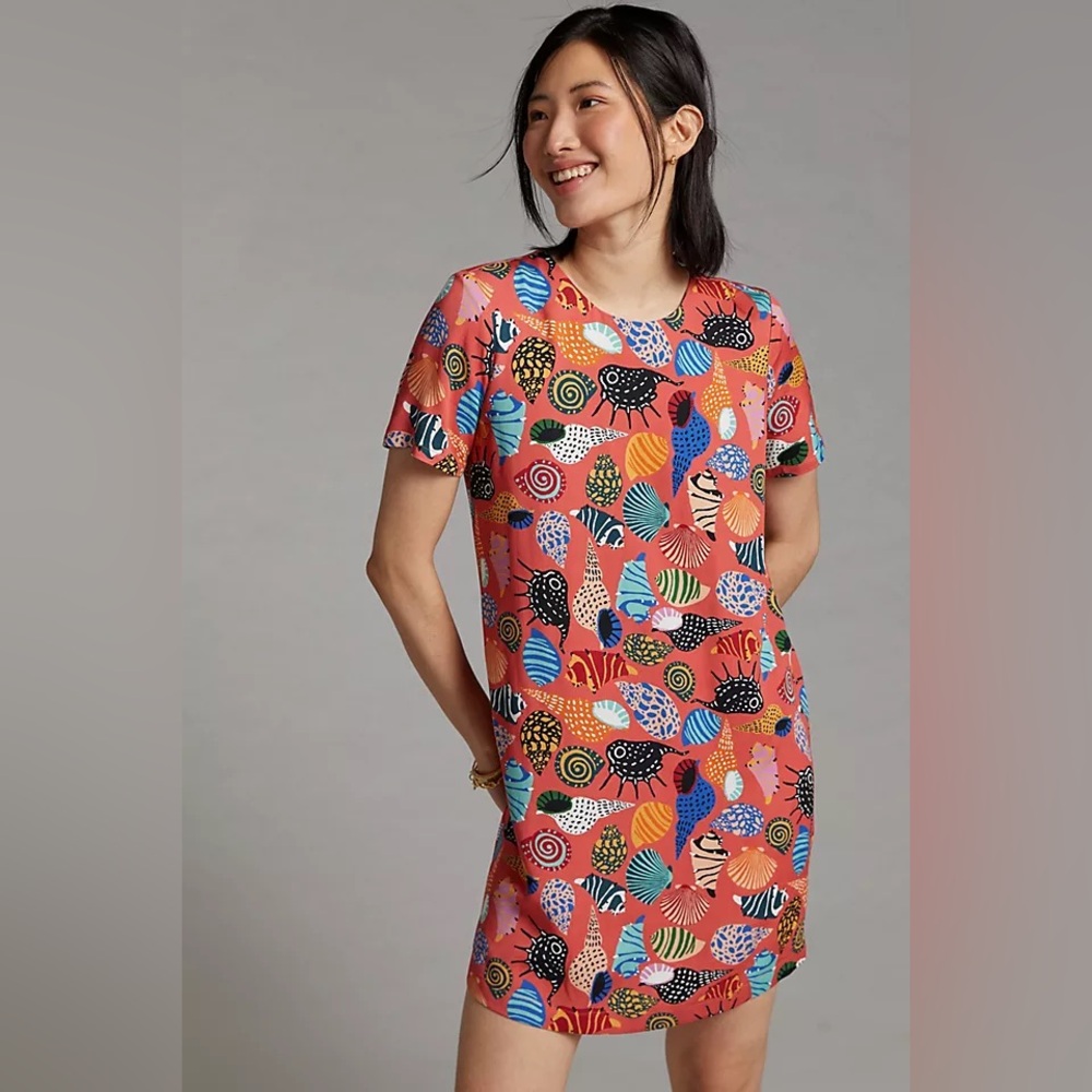 Anthropologie Vibrant Multicolor Mini Dress